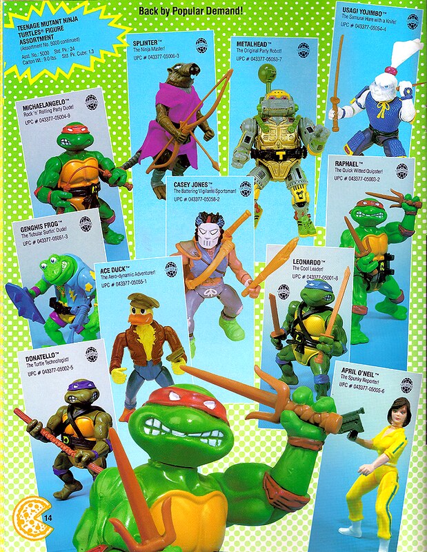 Vintage 1990 Teenage Mutant Ninja Turtles toy catalog