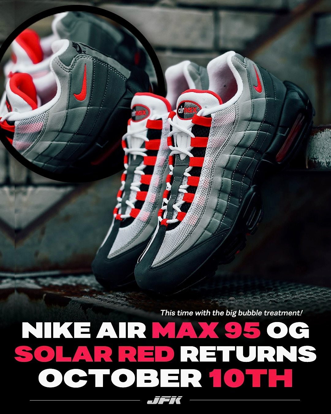 CONFIRMED: The Nike Air Max 95 OG “Solar Red” is set to return