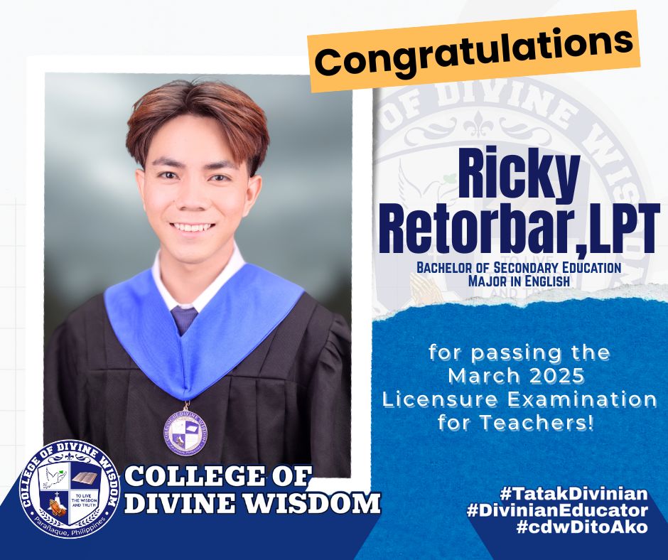 College - Congratulations 🎉👏🥳 March 2025 Divinian LET Passers! Ricky ...