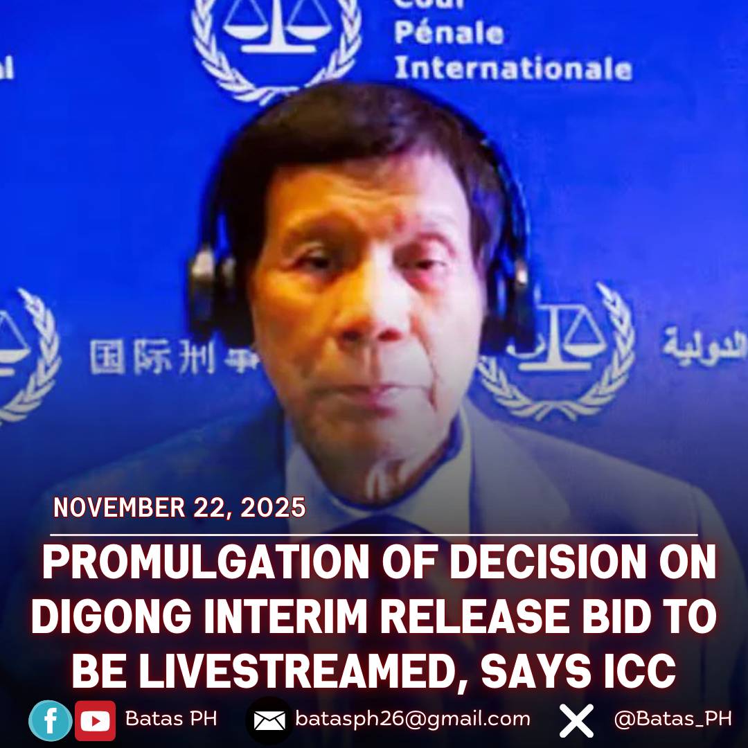 Batas PH - ICC TO LIVESTREAM PROMULGATION OF DECISION ON... | Facebook