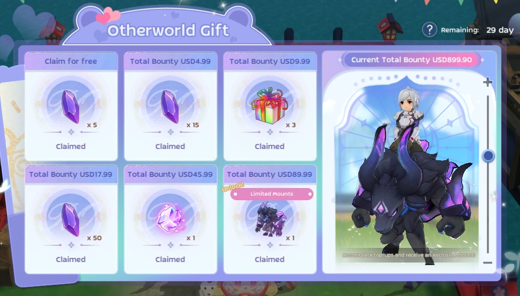 KiD - Ragnarok M Classic Sea : Otherworld Gift Event Top-up 90 USD ...