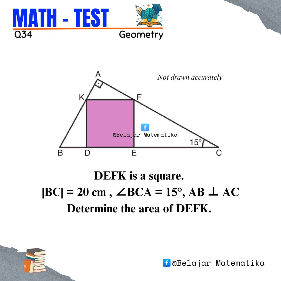 Belajar - 📐 GEOMETRY CHALLENGE! 🔥 Determine the area of DEFK 🧠 Do you ...