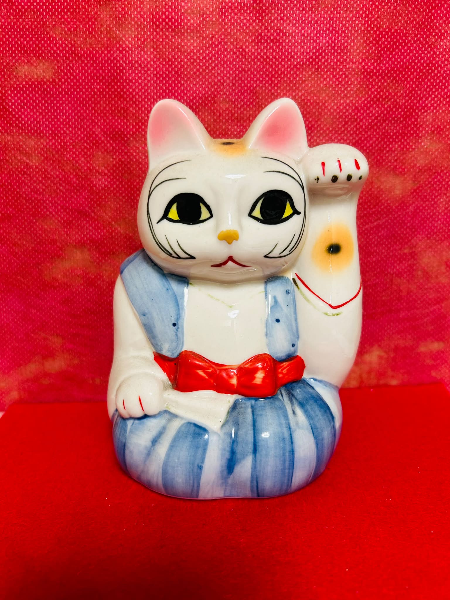 ✨人とのご縁を招く凛とした昭和の招き猫✨ 昭和時代に作られた 裃袴
