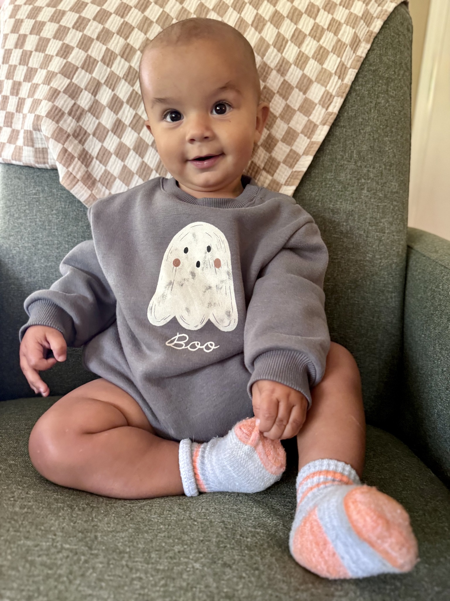 kohls christmas dresses for infants Kohlspartner He napped right through the family photo 😂 so here he is AFTER his nap in his little Little Co. Boo bubble bodysuit. The Halloween + Fall line at Kohl's is OCT-DROP-1 Color:BEET MULTI V-Neck Short Black Casual Toddler christmas toddlers and kids make