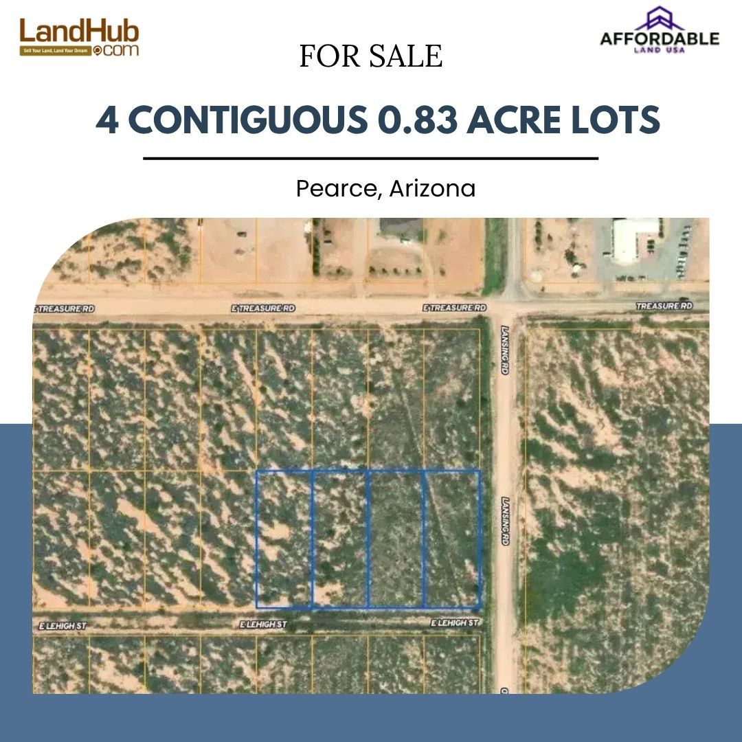 LandHub.com - 🌵🌄 3.32± Acres | 4 Contiguous Lots in Pearce, AZ 📍 E ...