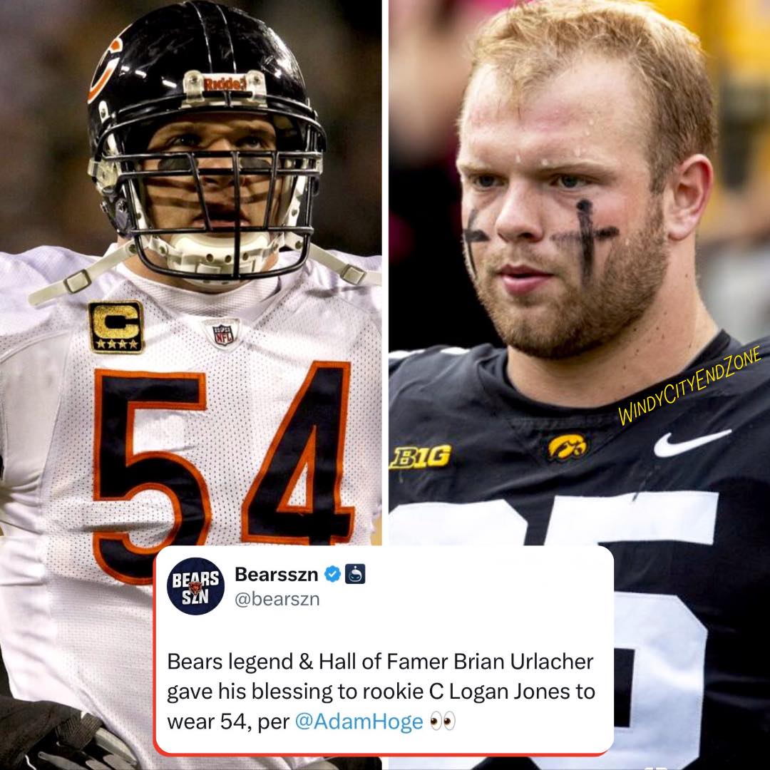 Bears rookie center Logan Jones will wear Brian Urlacher's No. 54