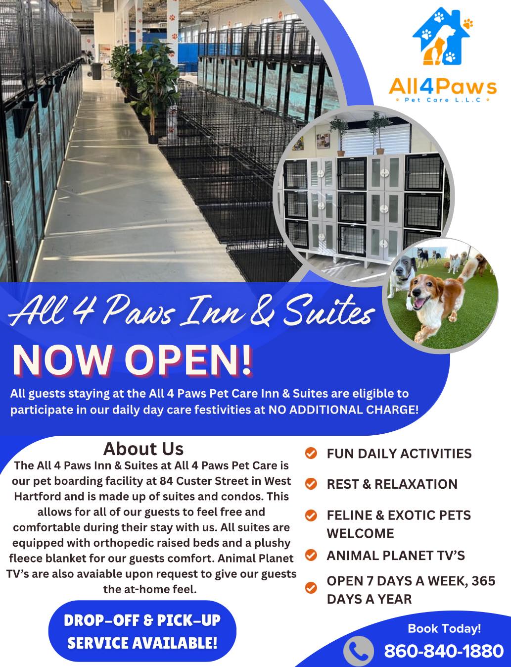 All - Our new All 4 Paws Inn & Suites is NOW OPEN in West Hartford and ...