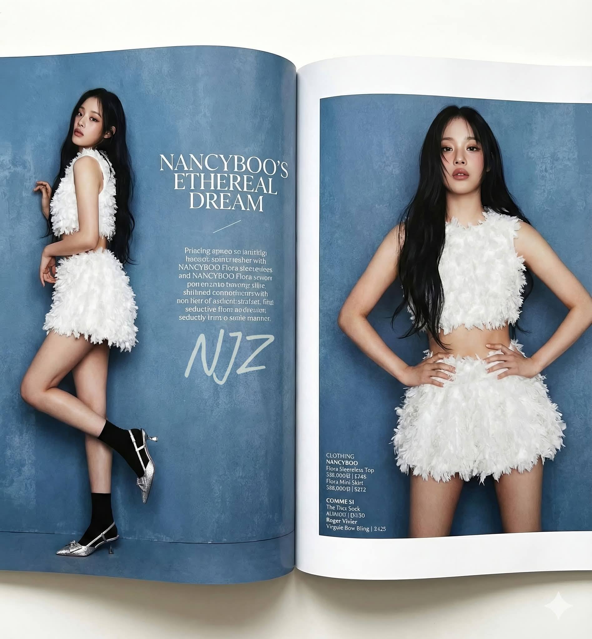 Minji on Vogue magazine with New Jeans