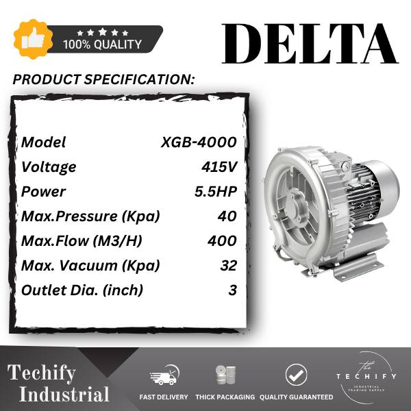 Model : XGB-4000 Name : High Pressure Vortex Blower Voltage : 415V