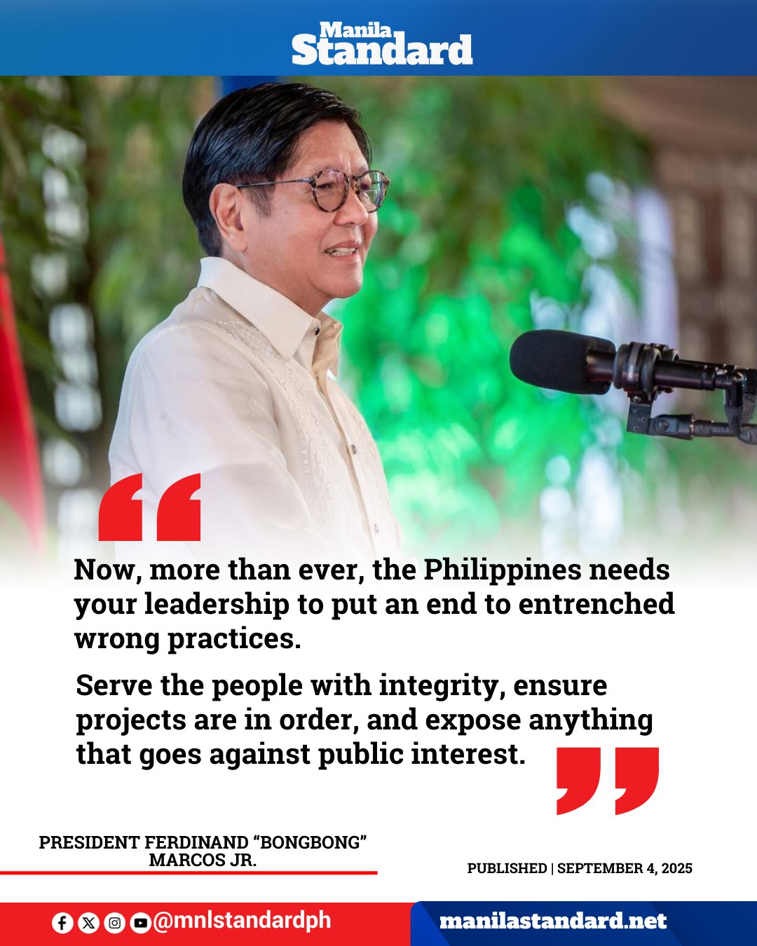 Manila Standard - Marcos calls on LGUs to put an end to... | Facebook