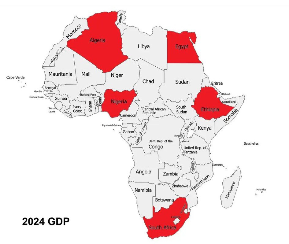 🌍Five Countries Generate Half of Africa's Total GDP🙋‍♂️
