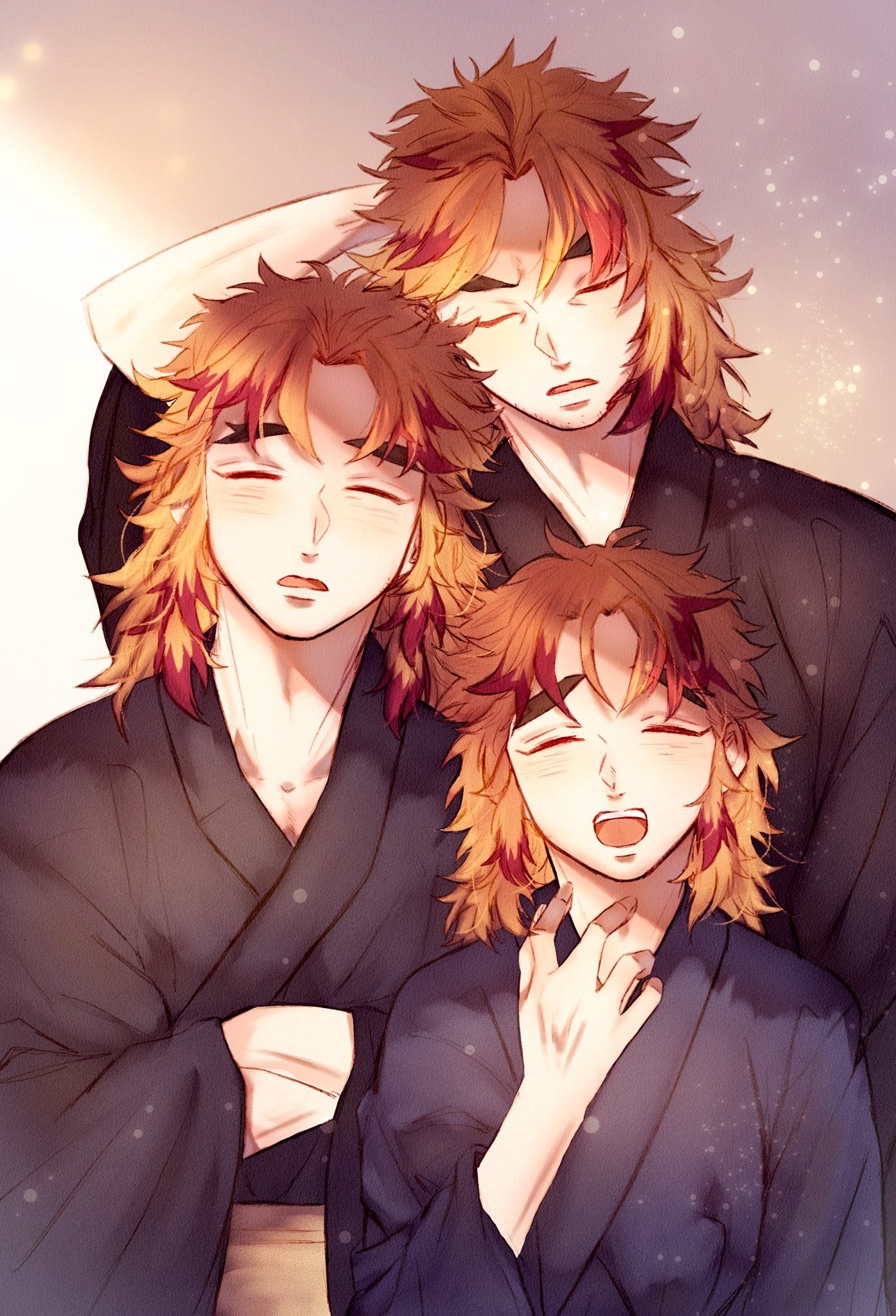 我和動漫の日常 - #鬼滅之刃 琉火視角的煉獄父子起床瞬間😴 繪師：to_fu.繁忙期