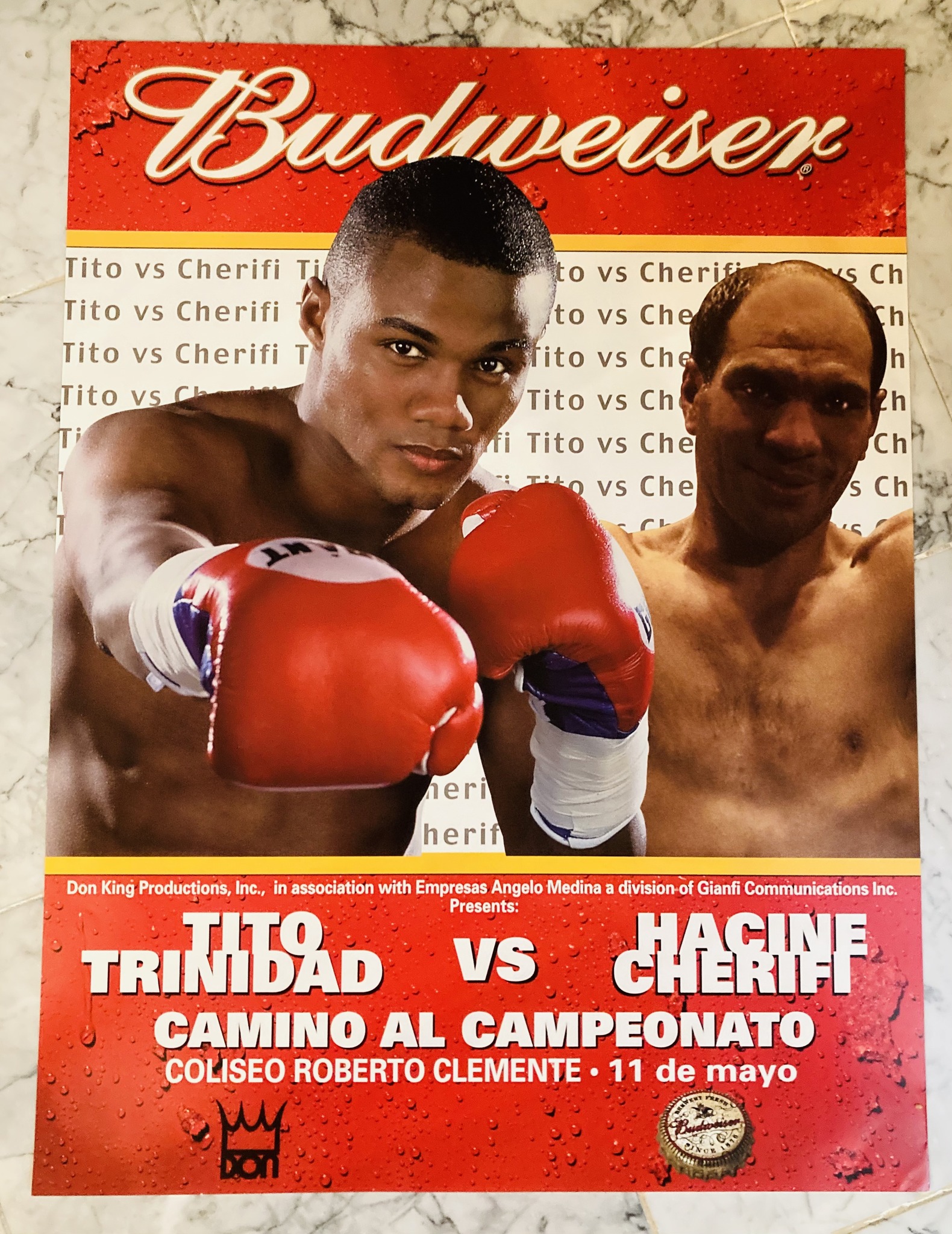 Felix Tito Trinidad's Tito's Punch promotional poster and carton