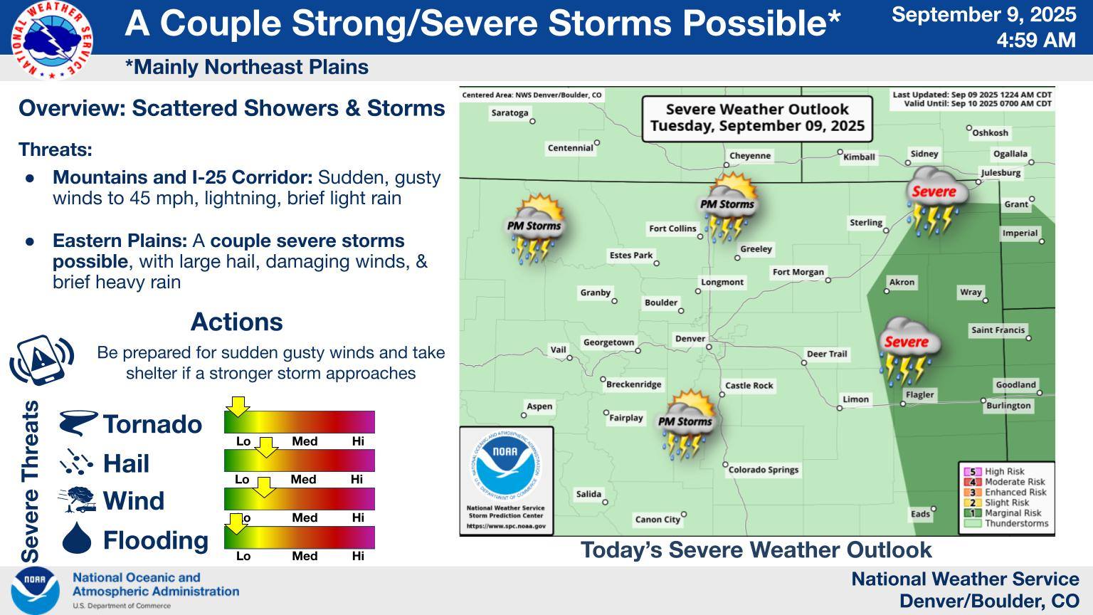 US - A couple strong or even severe thunderstorms will be possible over ...