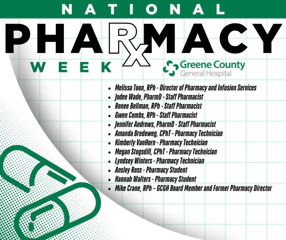 Greene - It's National Pharmacy Week and GCGH is blessed with the BEST ...