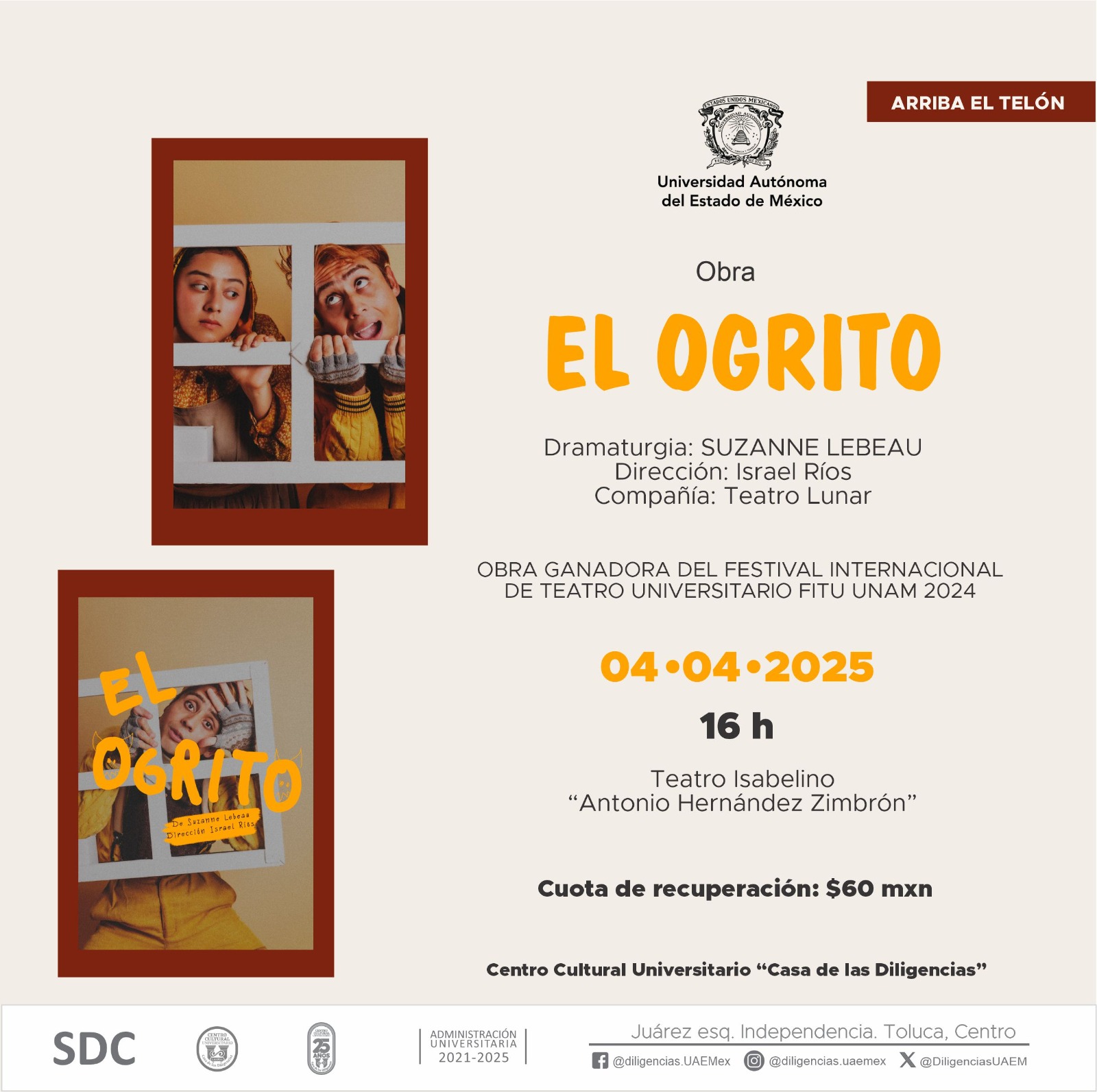 Teatro LUNAR - ¡Única función! En Toluca. No te pierdas... | Facebook