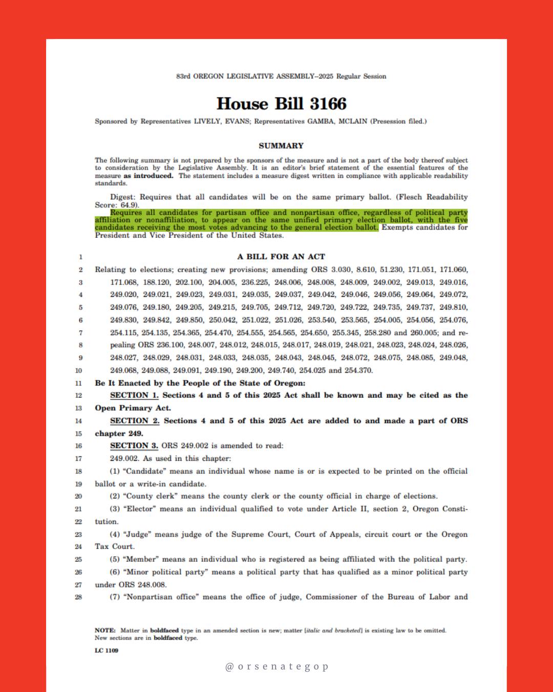 Oregon Senate Republicans - They just can’t take no for an answer ...