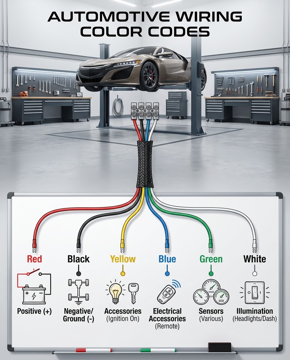 Motor - Automotive wiring color codes. | Facebook