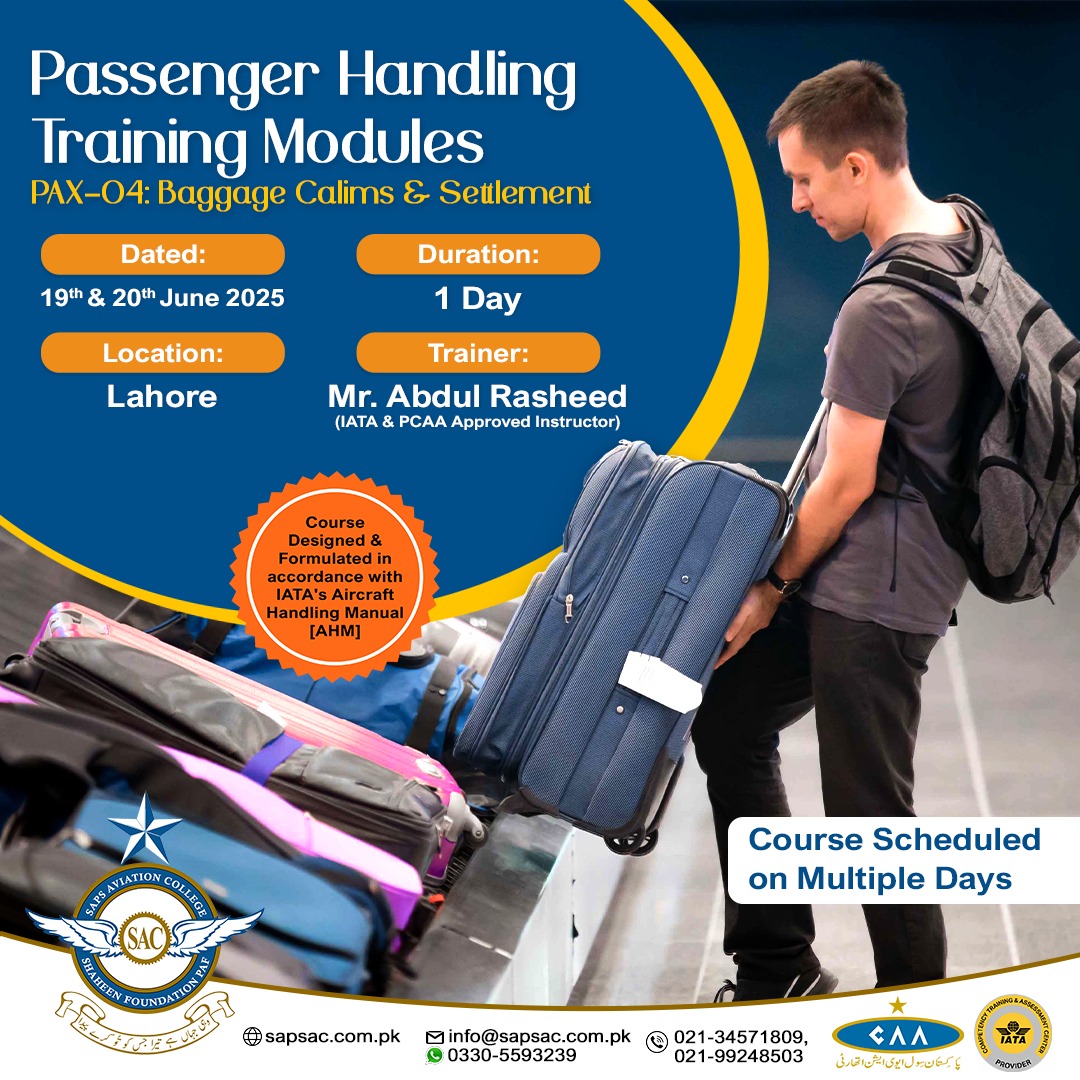 SAPS - Passenger Handling Course! PAX-04: Baggage Claims & Settlement 📅 ...