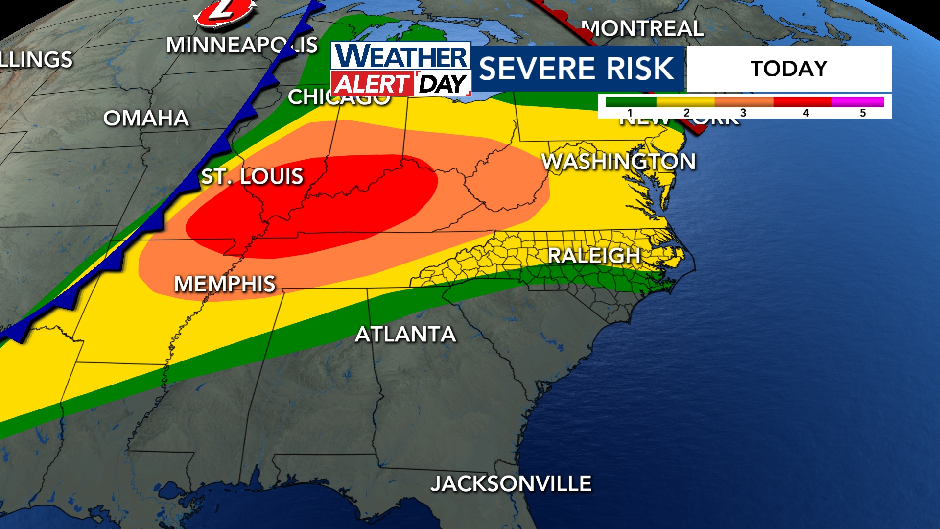 WRAL - NEW: We've been upgraded to a level 2 severe weather threat ...
