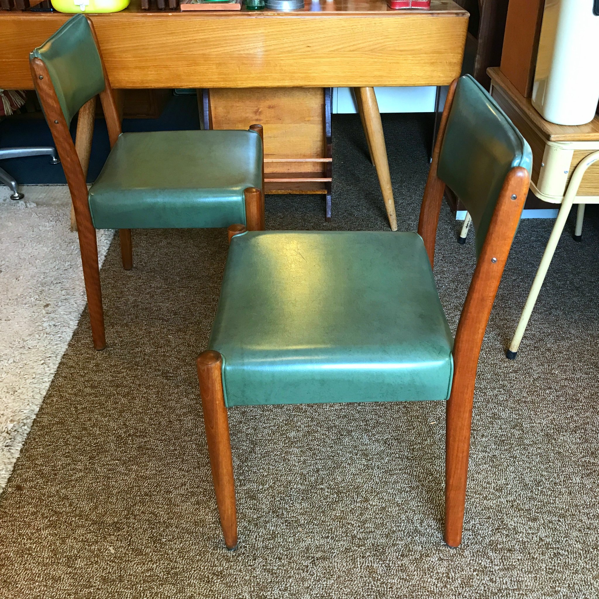 Mid Century Vintage Teak Dining Chairs Seats by Chatley Productions ...