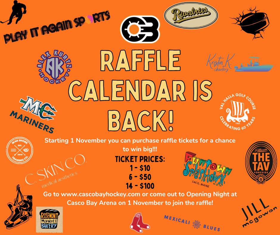 🎉🏒 The Raffle Calendar is... - Casco Bay Hockey Association | Facebook