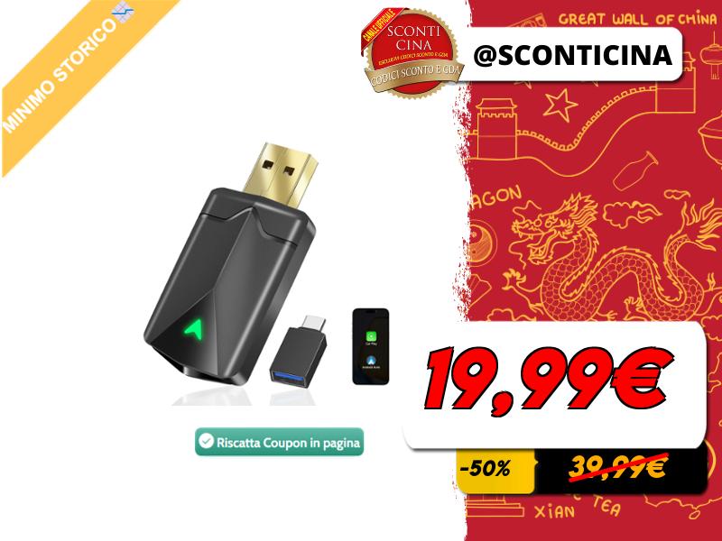 ZOUHOE Adattatore CarPlay Wireless Adattatore Android Auto