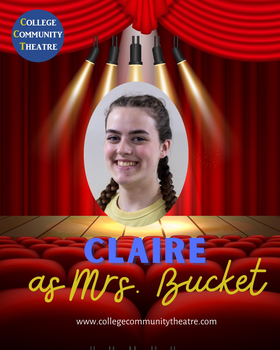 College - Meet the Cast of Willy Wonka! Mrs. Bucket is played by Claire ...