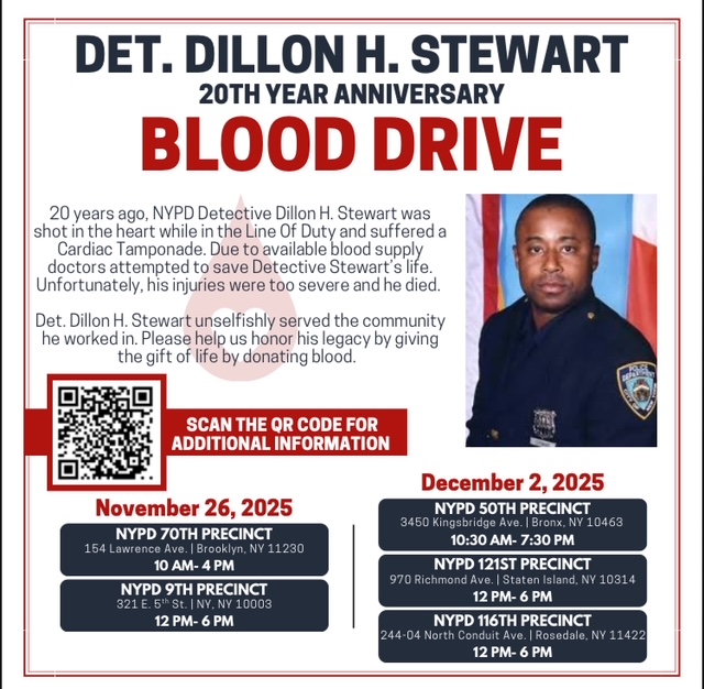 Support the NYPD Blood Drive in... - Senator Roxanne Persaud | Facebook