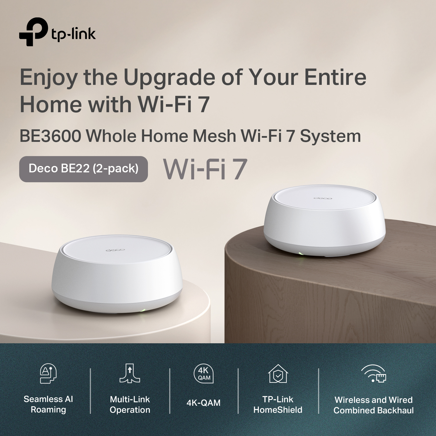 Upgrade to WiFi 7 now! ✨ Meet Deco BE22, the next-gen WiFi 7 mesh 