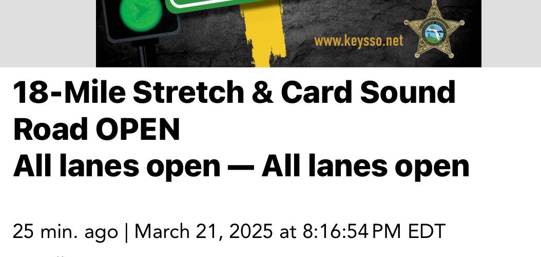 Gwen - We are fully open all lanes all roads, MCSO reported at 8:16 PM ...
