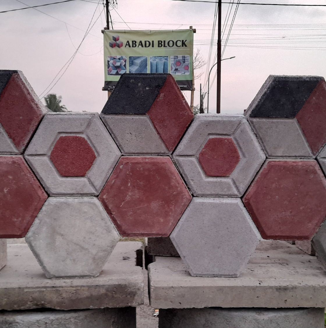 Hexagon natural #pavingblock | Abadi Blok