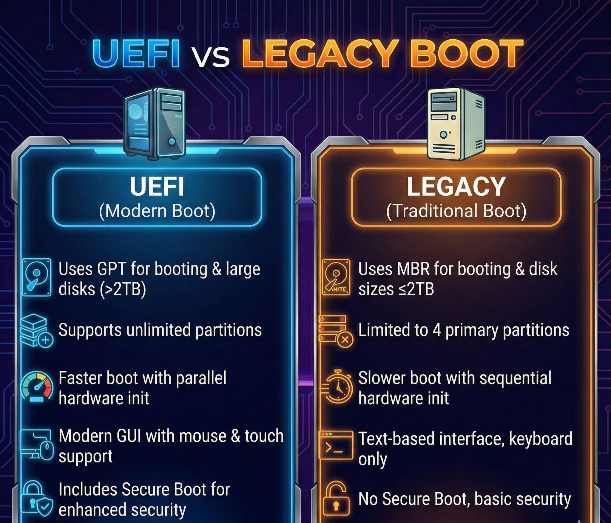 Tech - 🌞 Happy Morning! Tech Tip of the Day: UEFI vs Legacy Boot ...