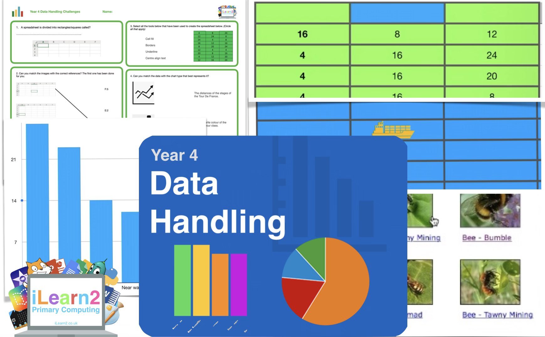 ILearn2 - Year 4 Data Handling Pupil Activity Pack with 3 projects ...