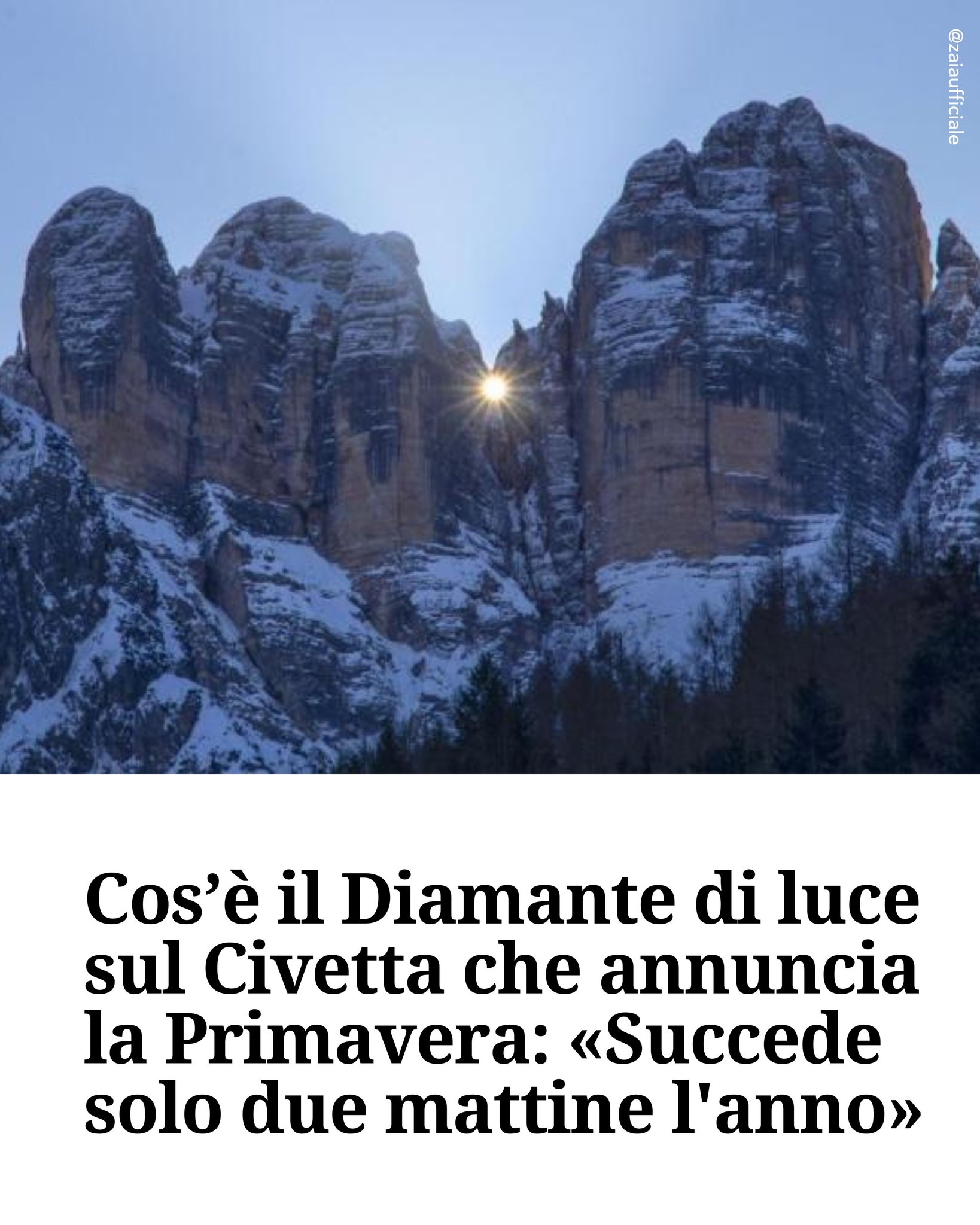 Luca - 🔵 Lo chiamano «il Diamante del Civetta», un raro fenomeno ...