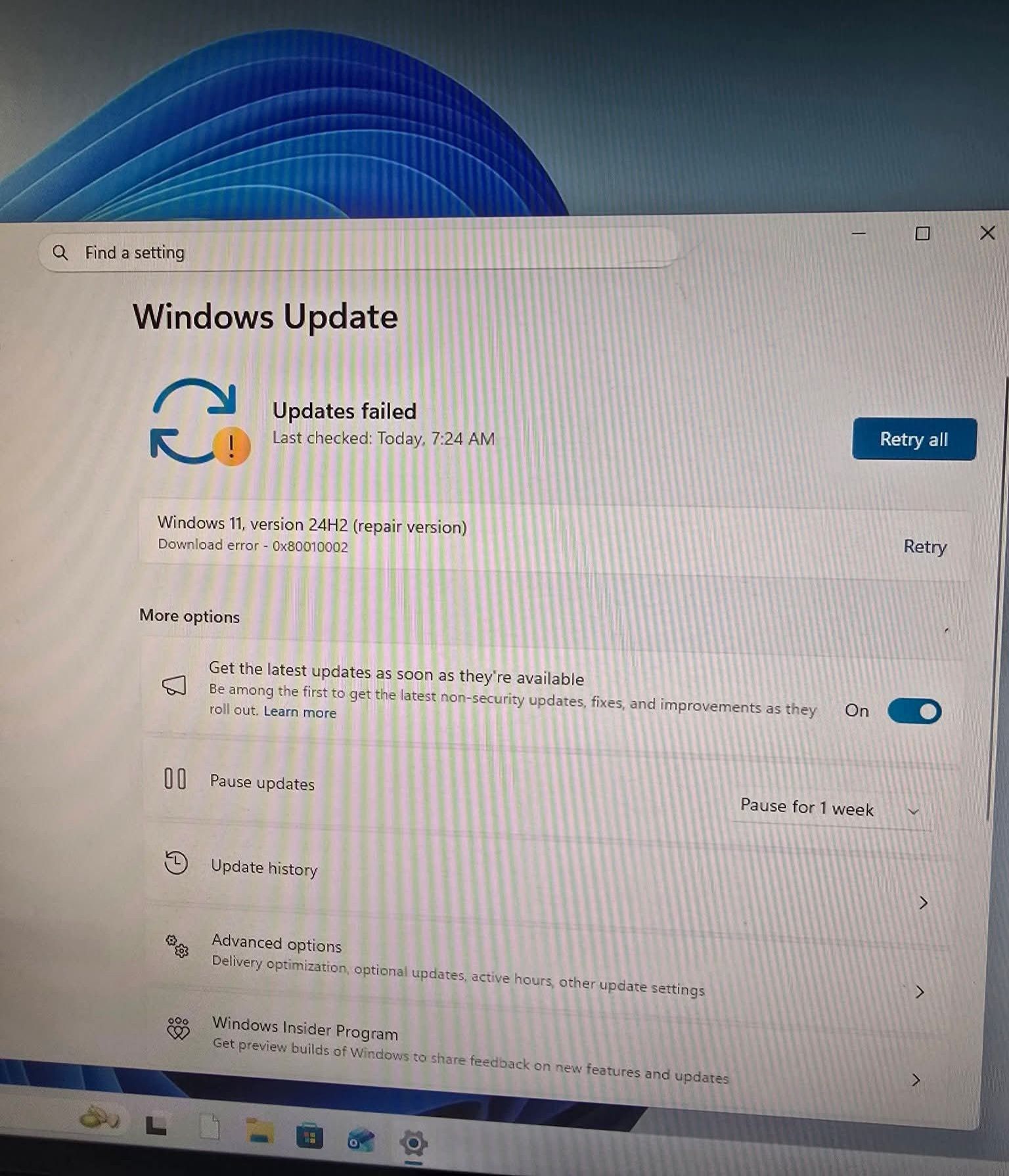 Tech - ⚠️ Windows 11 Update Failed – Error 0x80010002 Facing this issue ...