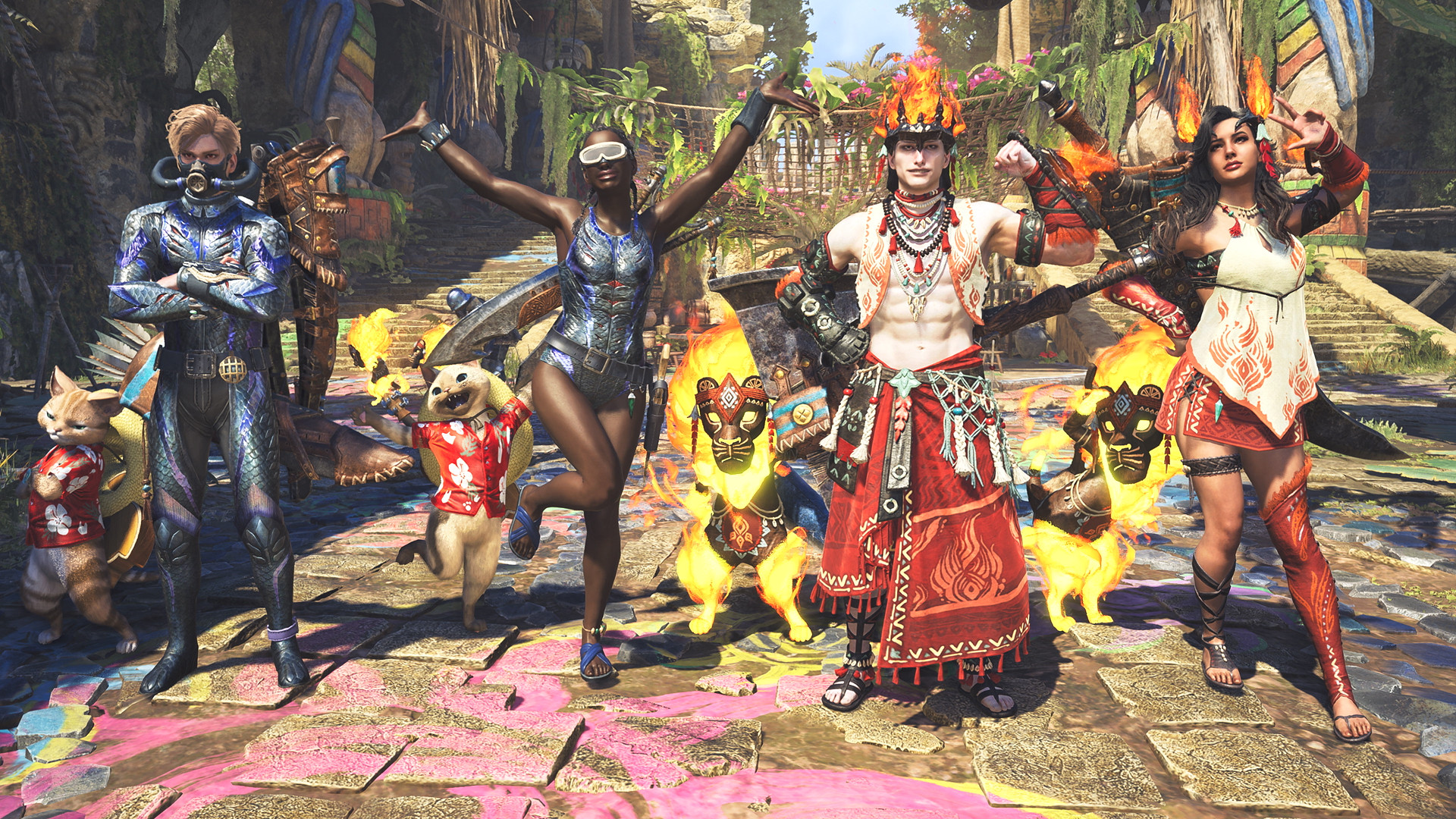 A look at the two new hunter and two Felyne armor sets you can