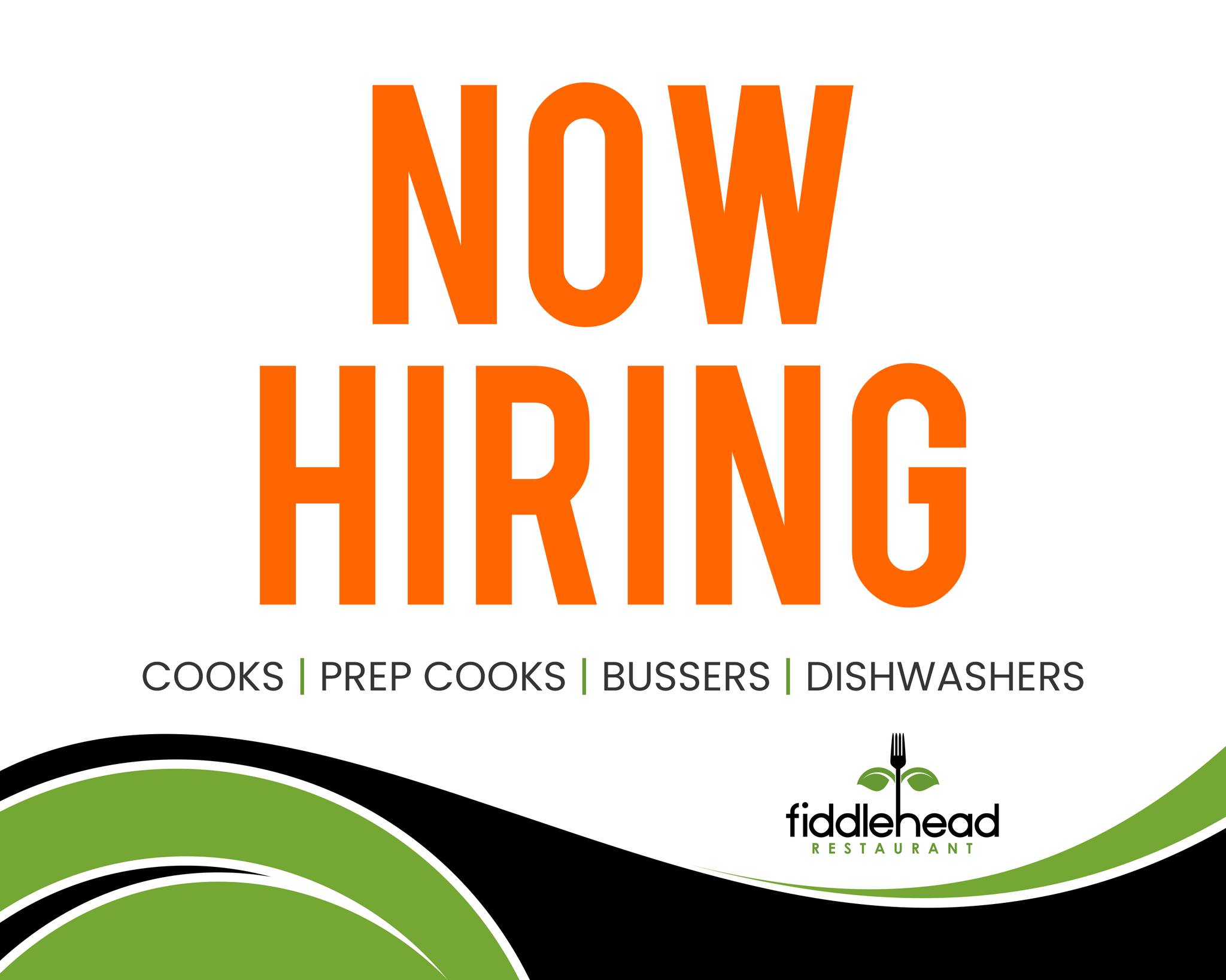 Fiddlehead - 📢 We’re Hiring! Fiddlehead Restaurant is gearing up for a ...