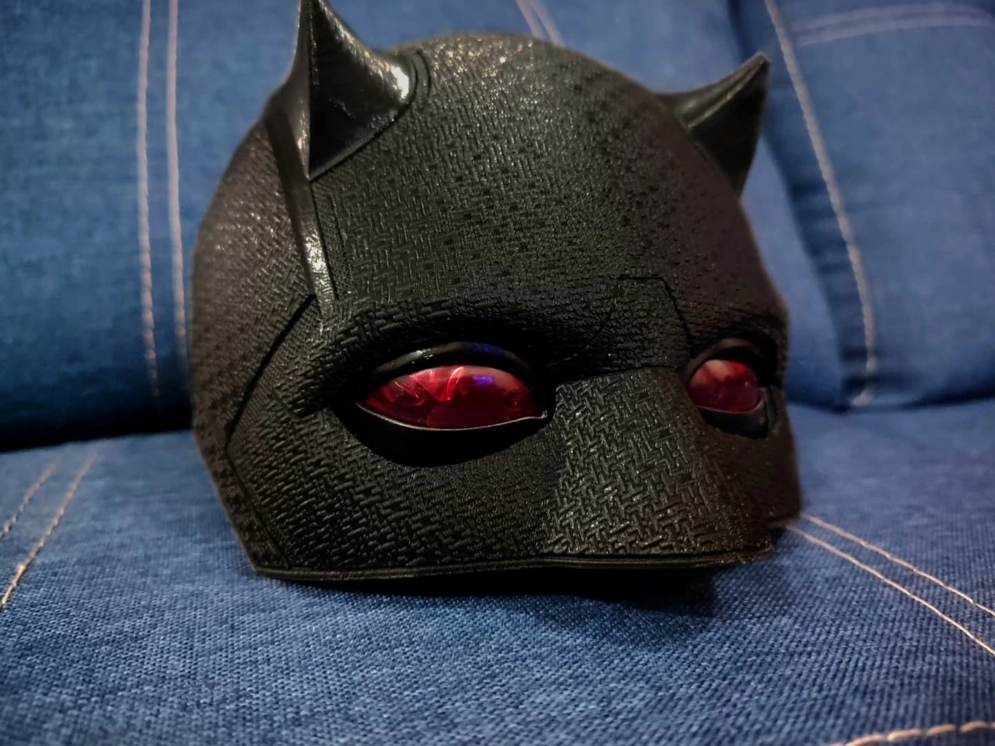 Casco Maschera Xcoser Daredevil: Born Again - Resina, Cosplay Adulto Unisex, Colore Rosso, Replica Ufficiosa