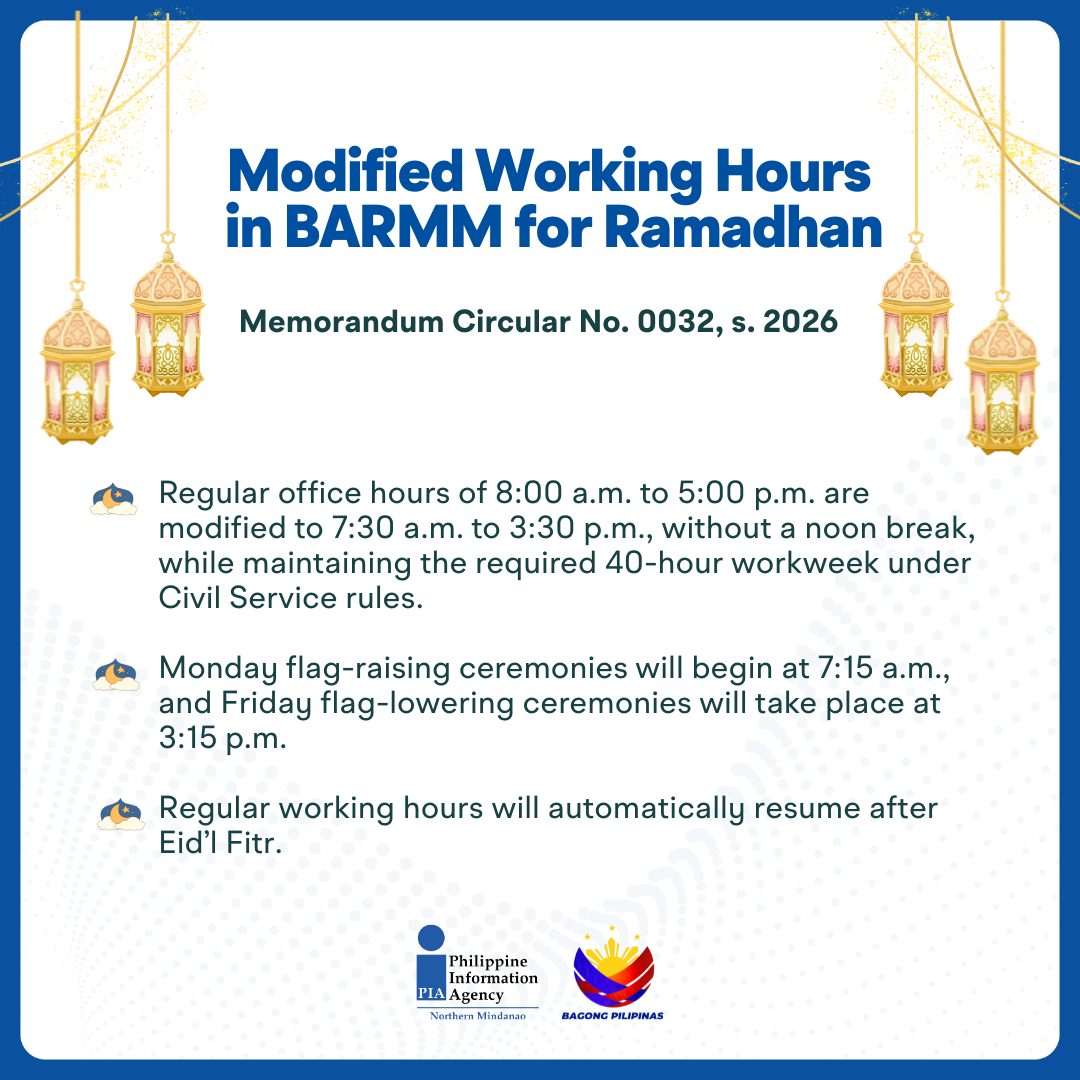 📢🌙 Bagong Oras ng Trabaho sa BARMM... - PIA Lanao del Sur | Facebook