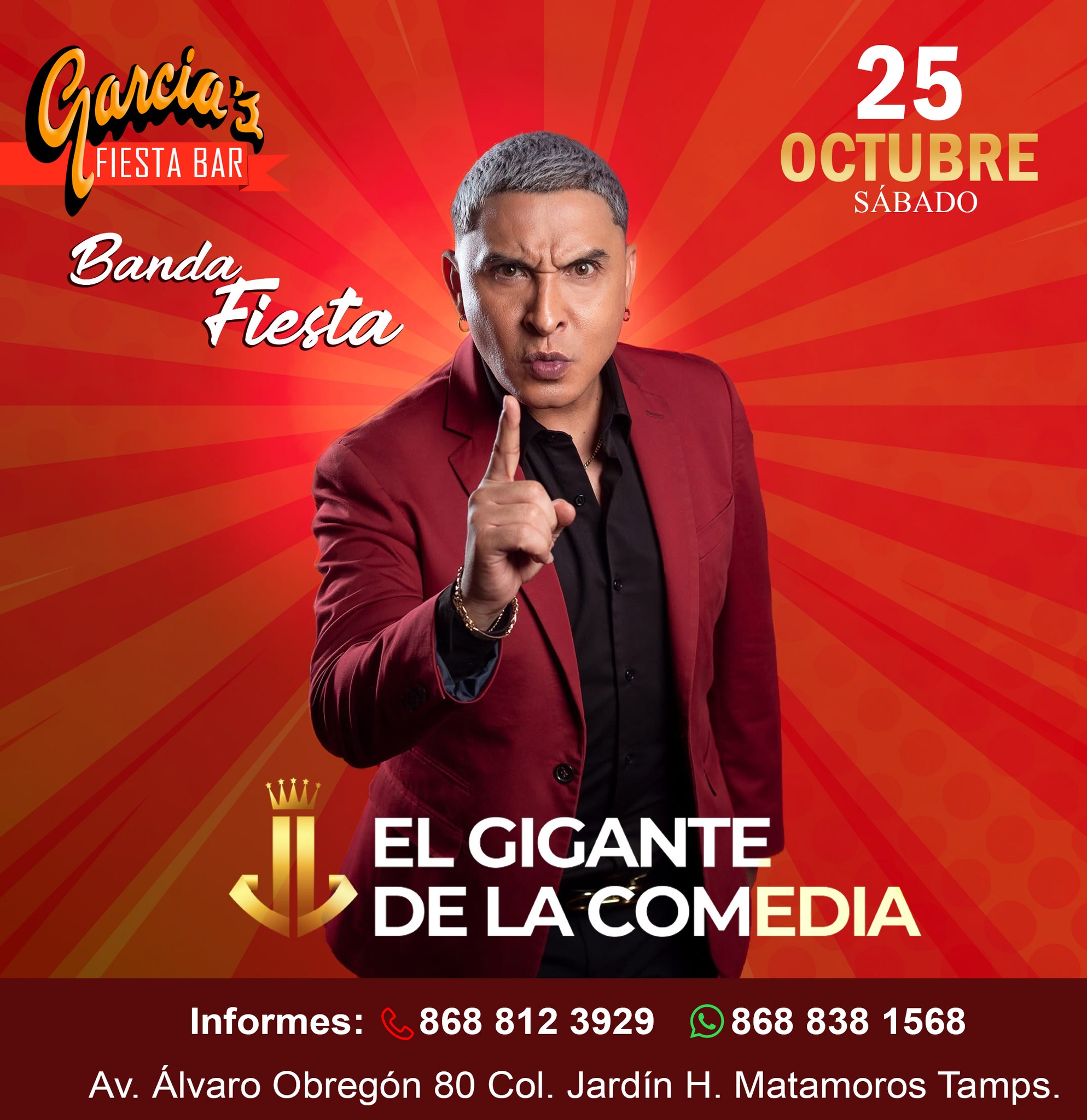 Garcia's - ¡JJ El Gigante de la Comedia en Garcia's! ¡Prepárate para ...
