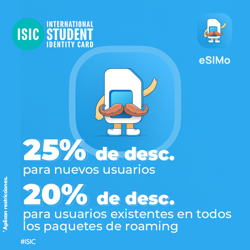 ISIC - ¿Vas a viajar? Compra tu SIM aquí 👇🏻 Consulta mayor información ...