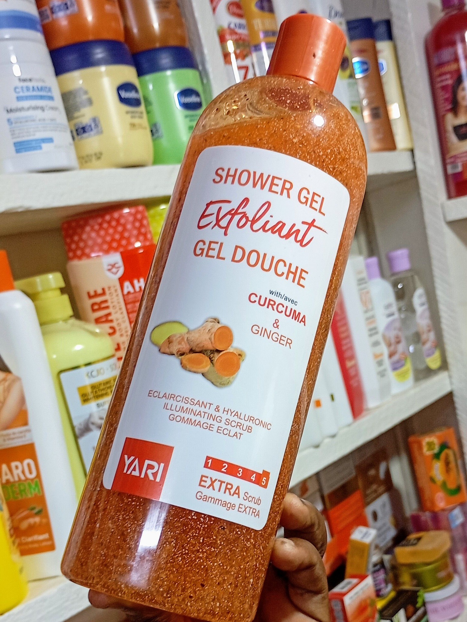 Gel Douche Angolaise - Ultra Éclaircissant & Exfoliant - 5 En 1 - 1000ml - Neuf - Fabriqué En France