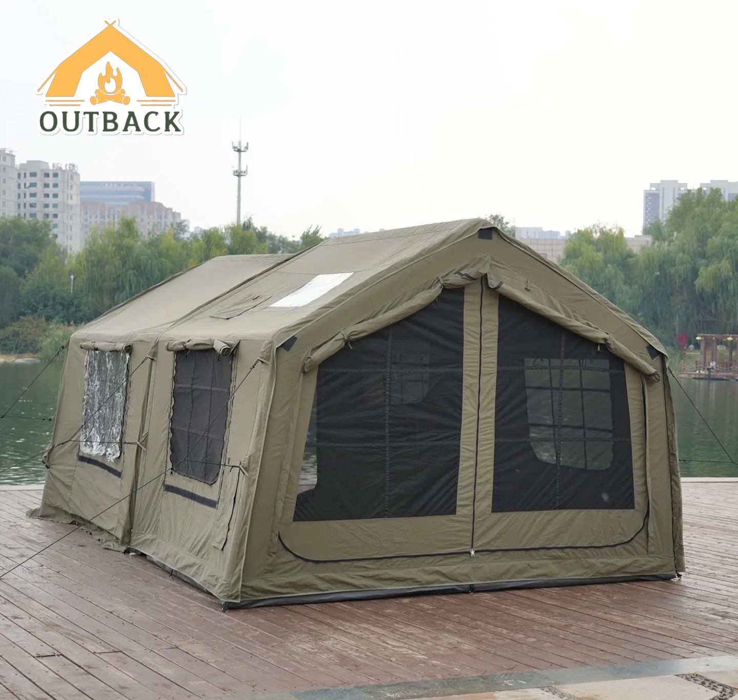 Outback - Outback Inflatable Tent 16.0 Pro! Oxford Fabric - Waterproof ...