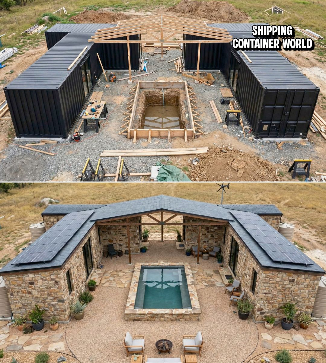 Shipping - This U-Shaped Courtyard Oasis Hides a STEEL Secret! An ...