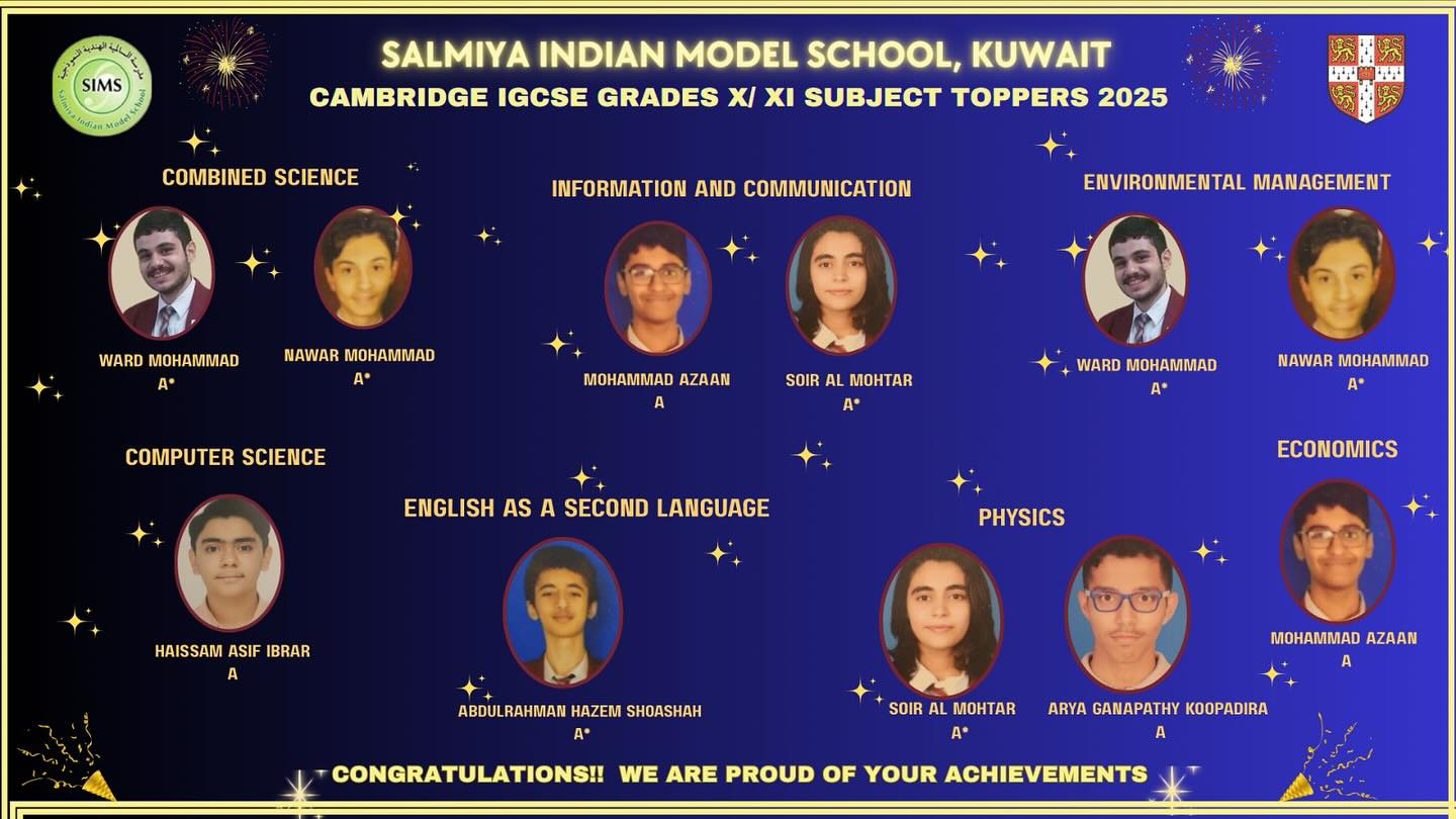 Salmiya - November 2025 IGCSE Board Examinations Results are out ...