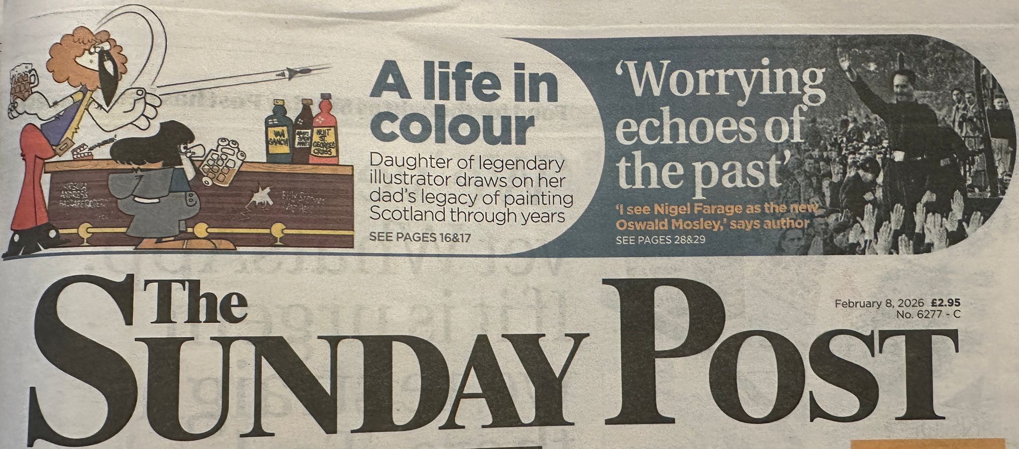 Malky McCormick's A Life in Colour is front page news! Malky's