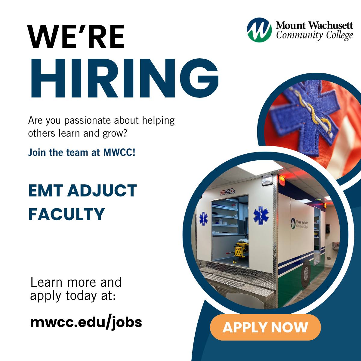 🚨 We're Hiring! 🚨 Are... - Mount Wachusett Community College | Facebook