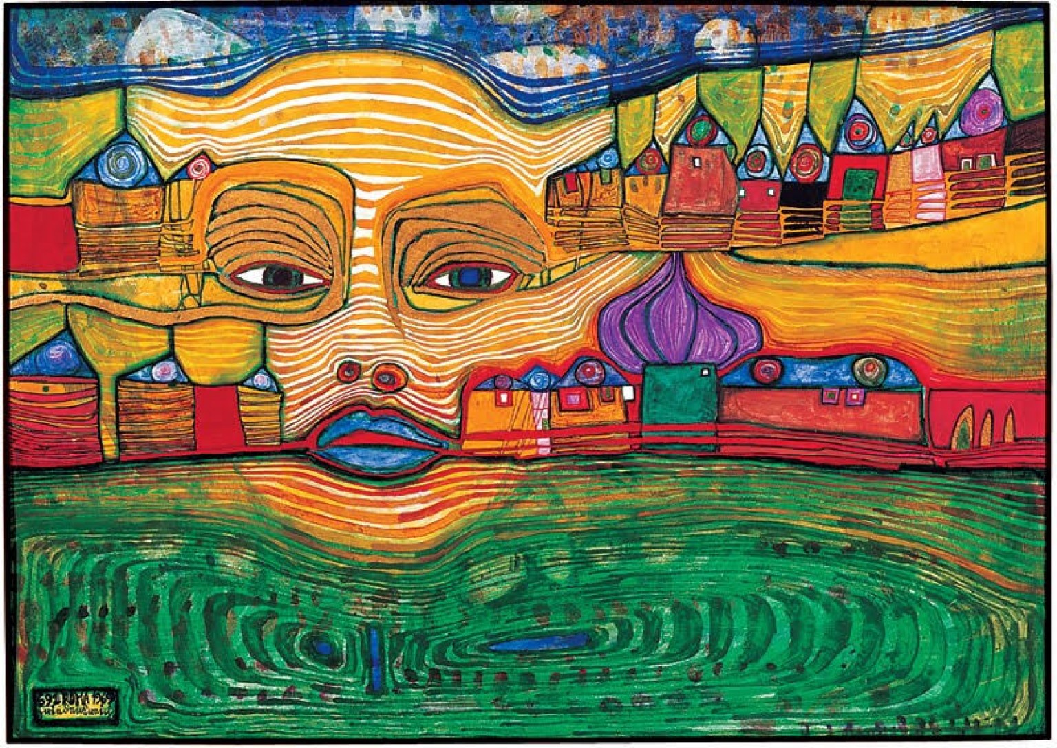 Austrian artist Friedensreich Hundertwasser (1928-2000)