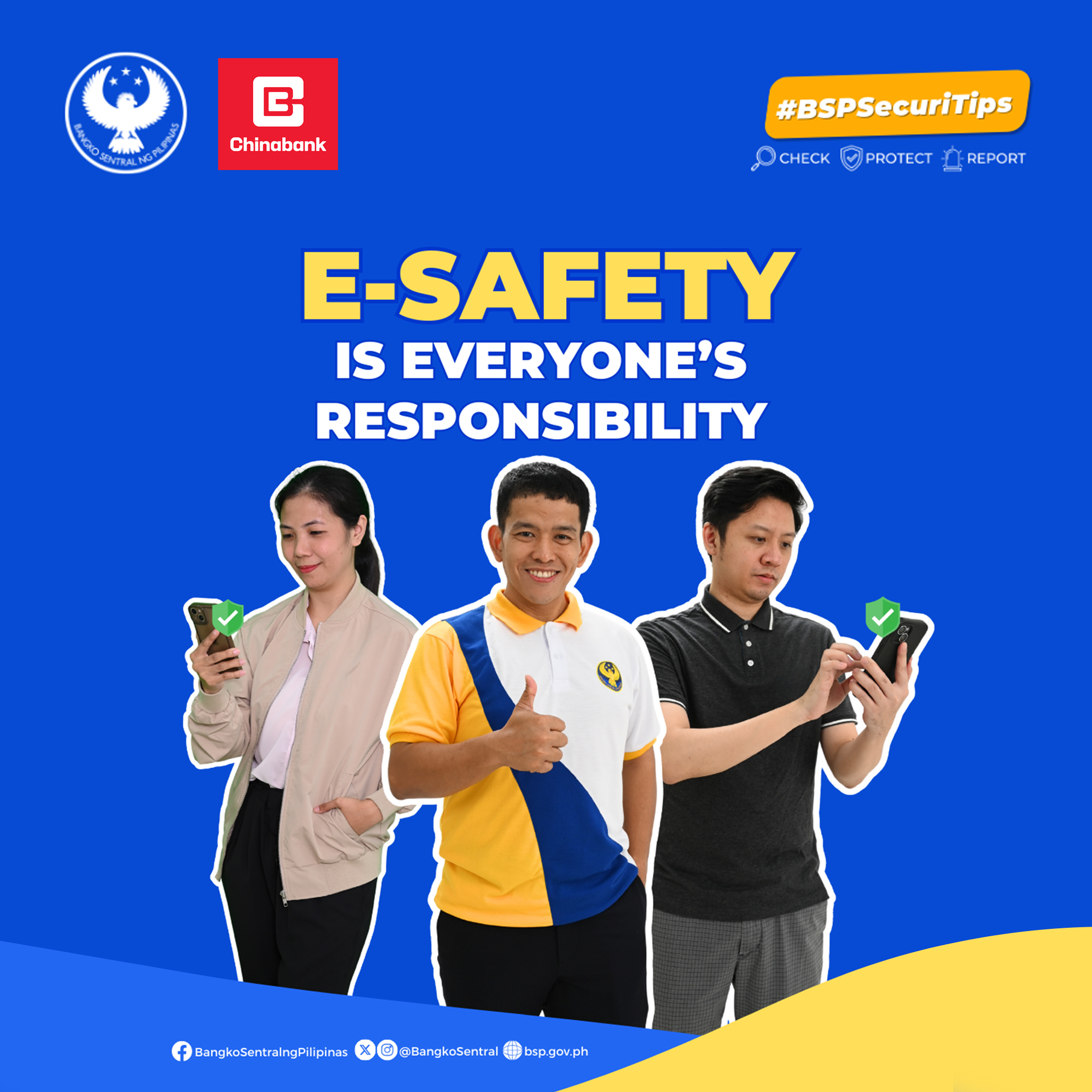 Chinabank - #BSPSecuriTips: Keep your money safe by practicing Check ...